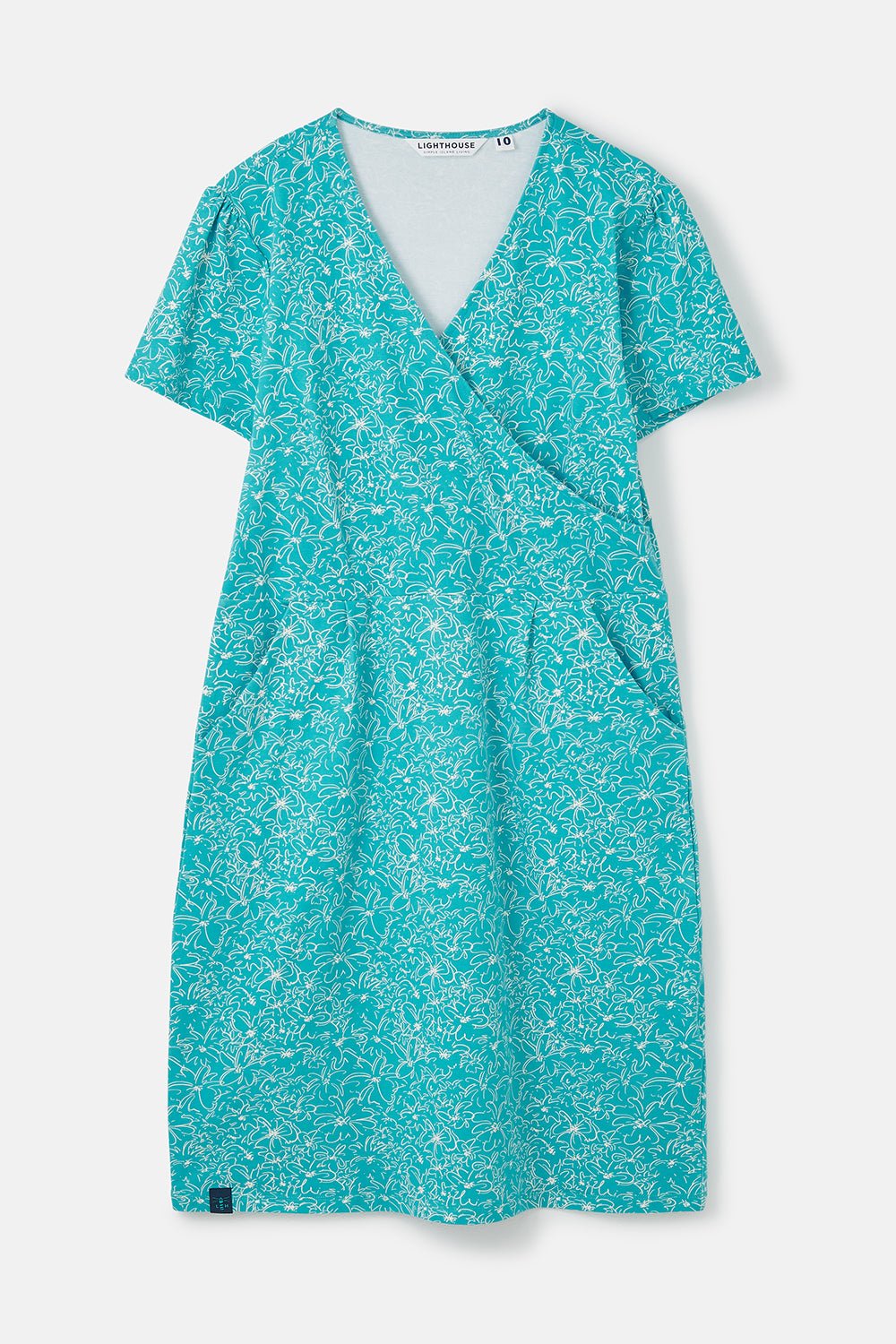 Lena Dress - Soft Teal Floral - Lighthouse