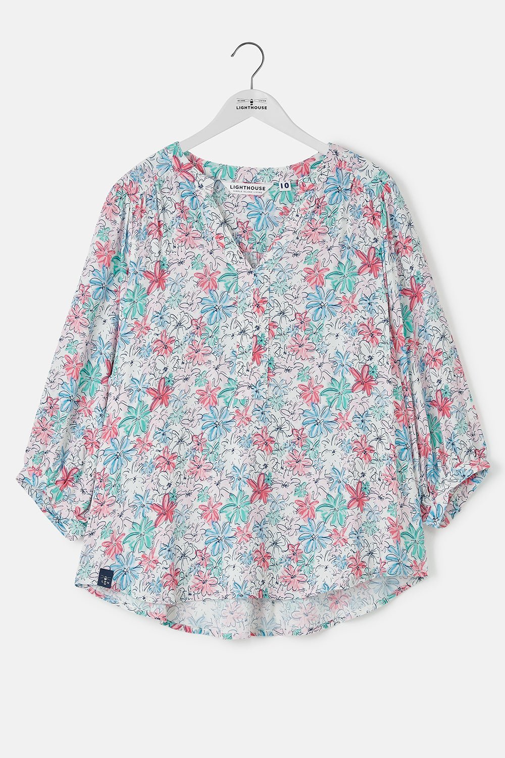 Lola Blouse - Pastel Floral - Lighthouse