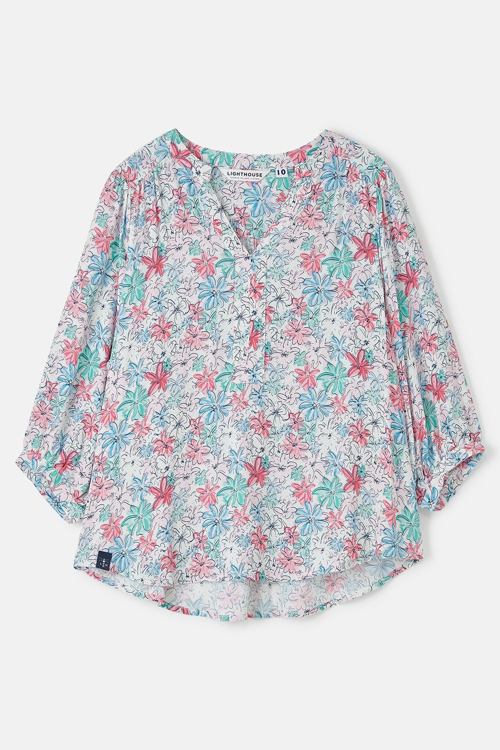 Lola Blouse - Pastel Floral - Lighthouse