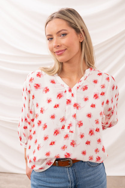 Lola Blouse - Soft Pink Floral - Lighthouse