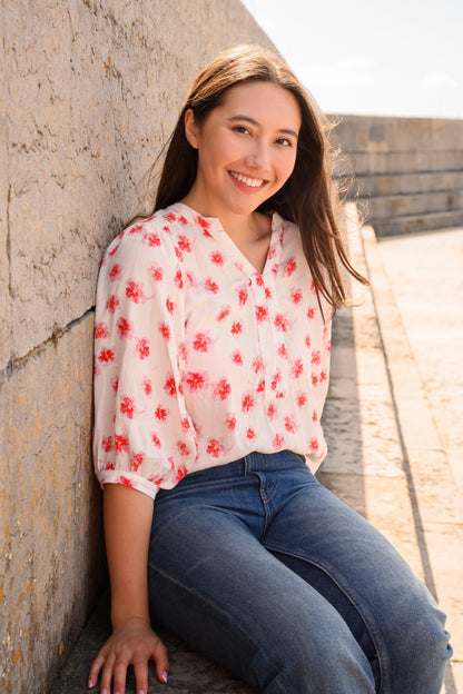 Lola Blouse - Soft Pink Floral - Lighthouse