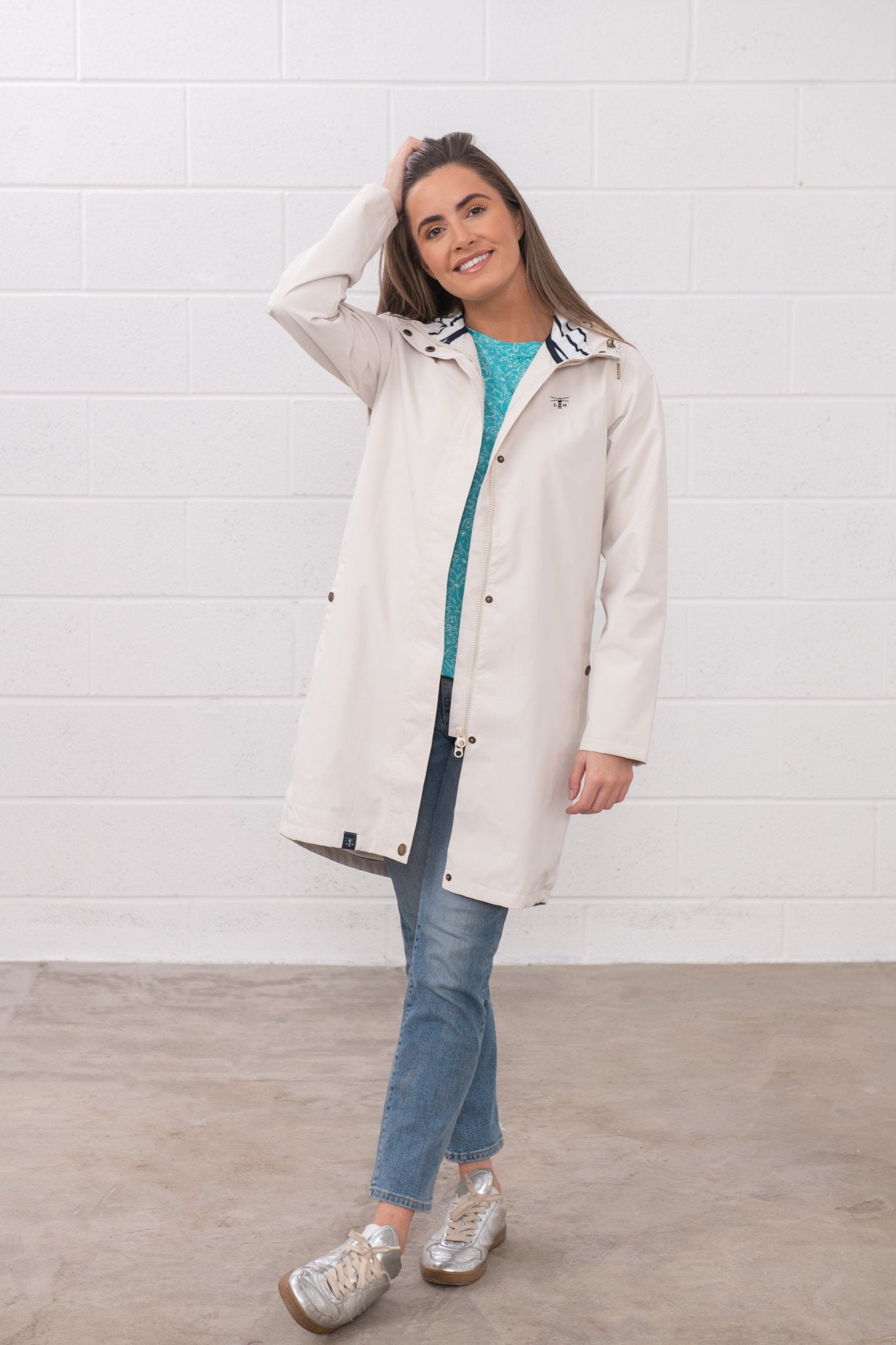 Long Beachcomber Jacket - Cream - Lighthouse