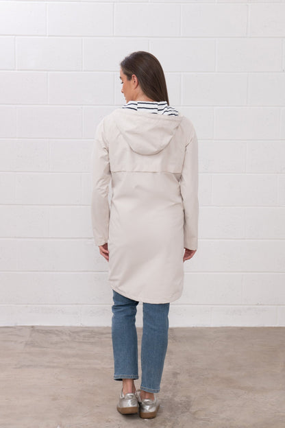 Long Beachcomber Jacket - Cream - Lighthouse