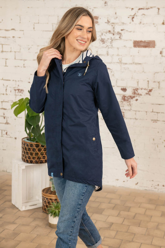 Long Beachcomber Jacket - Navy-Lighthouse