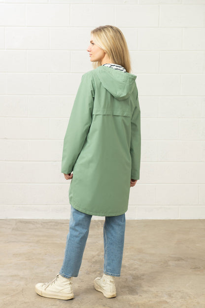 Long Beachcomber Jacket - Soft Sage - Lighthouse