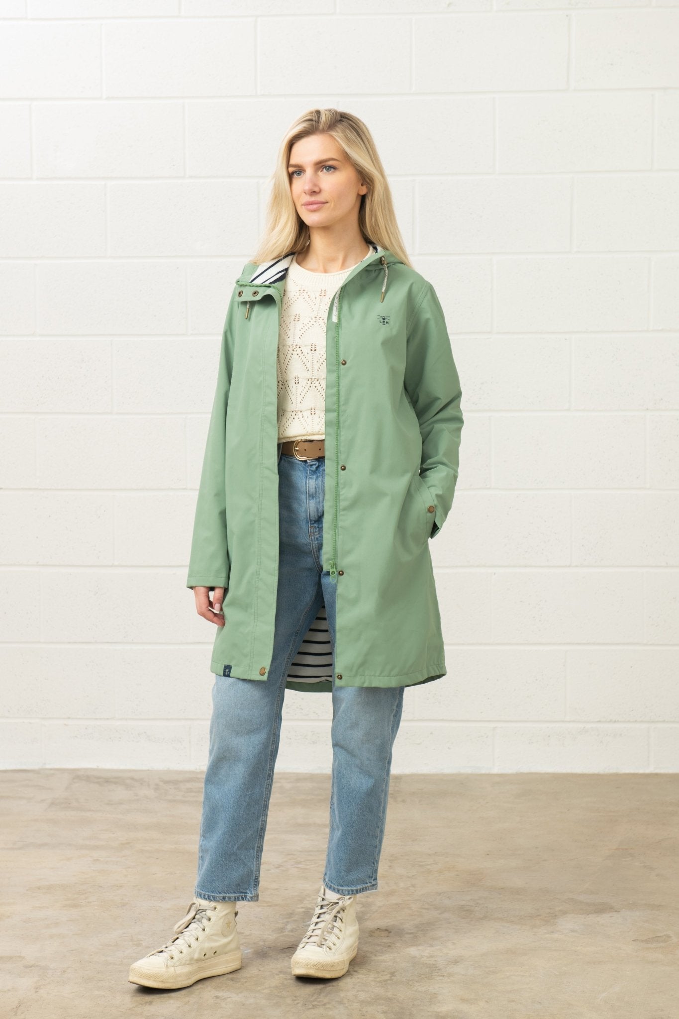 Long Beachcomber Jacket - Soft Sage - Lighthouse