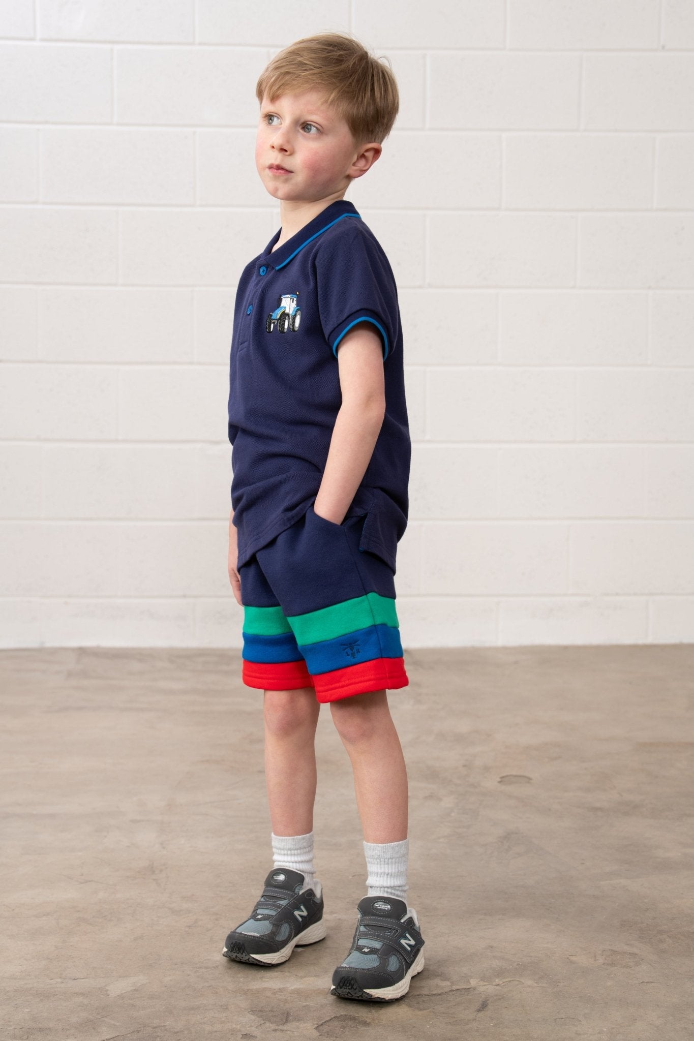 Louie Shorts - Navy Green Blue Red - Lighthouse