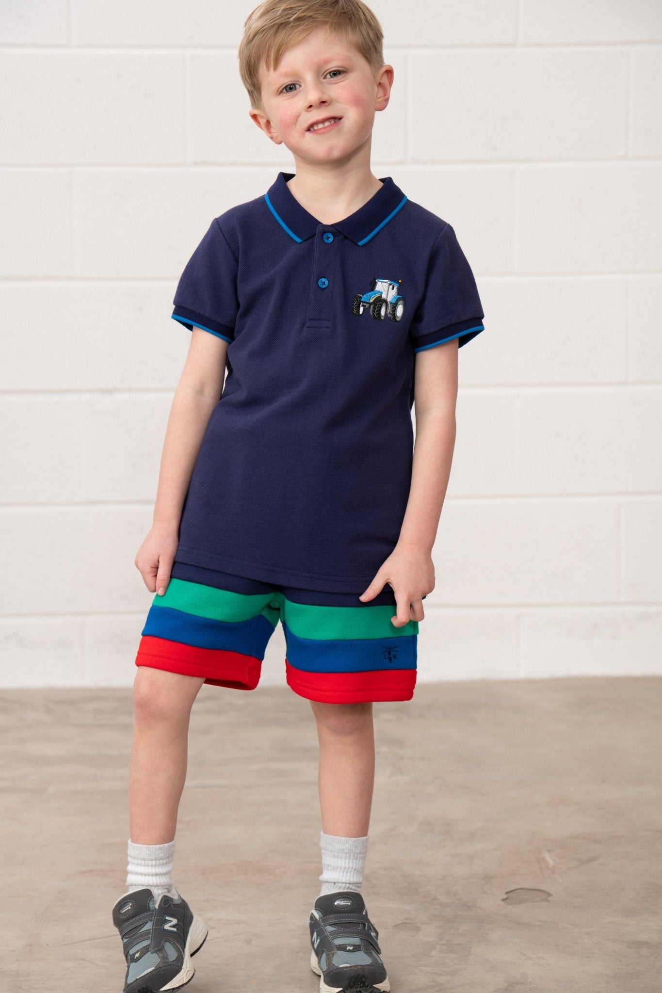 Louie Shorts - Navy Green Blue Red - Lighthouse