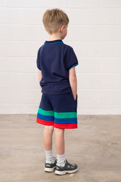 Louie Shorts - Navy Green Blue Red - Lighthouse