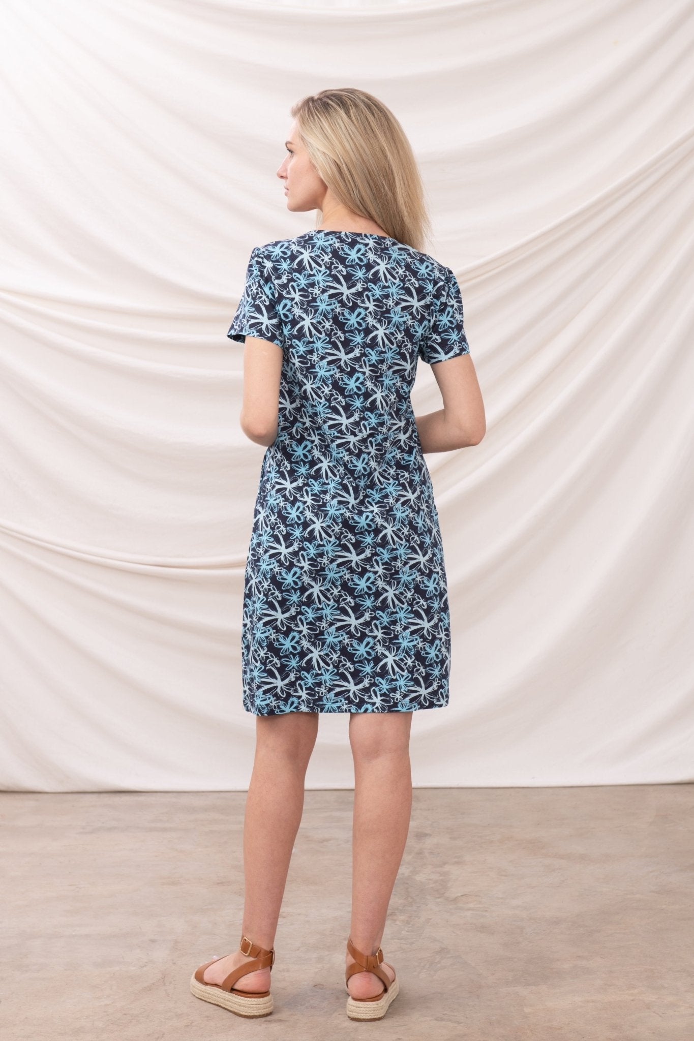 Lydia Dress - Navy Floral - Lighthouse