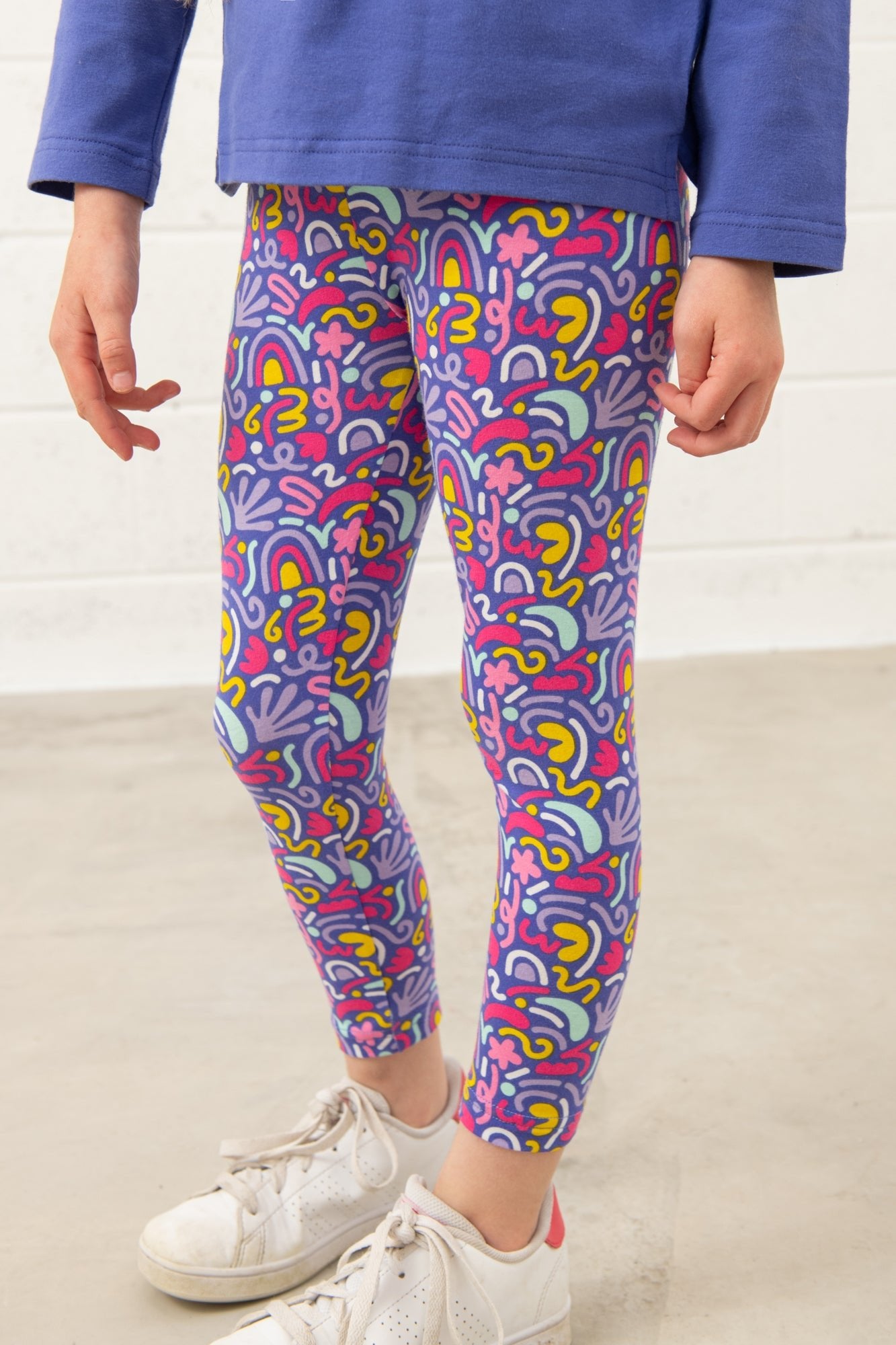 Mollie Leggings - Abstract Print - Lighthouse