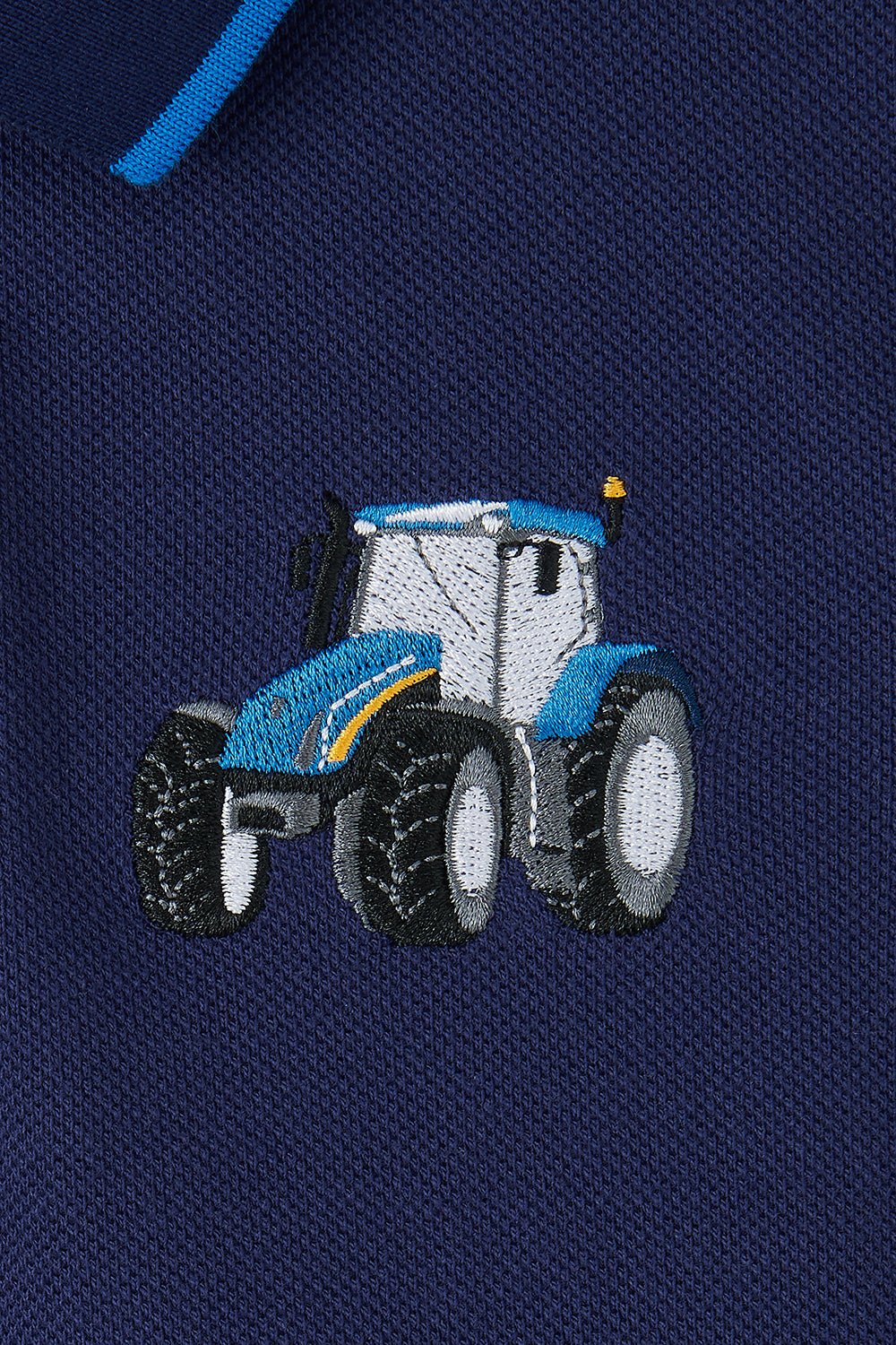 Pier Short Sleeve Polo Shirt - Blue Tractor - Lighthouse