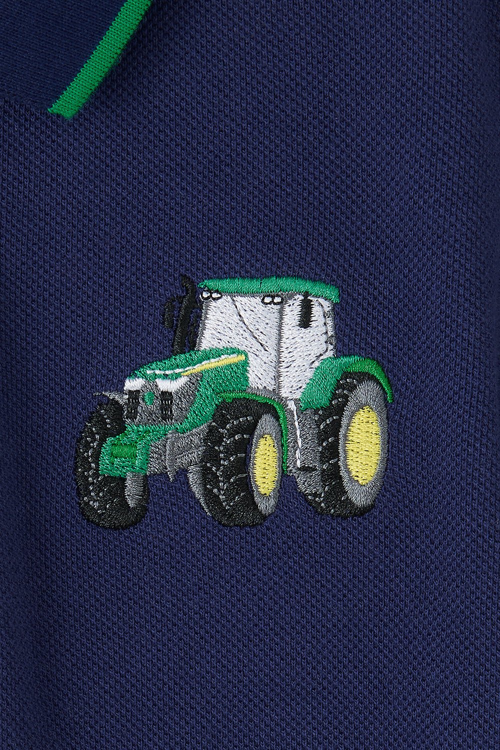 Pier Short Sleeve Polo Shirt - Green Tractor - Lighthouse