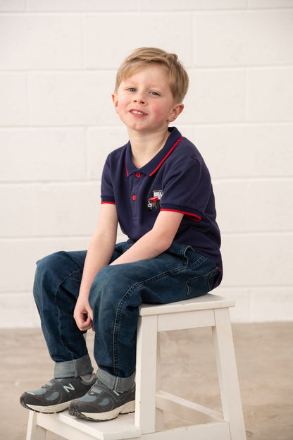 Pier Short Sleeve Polo Shirt - Red Tractor - Lighthouse