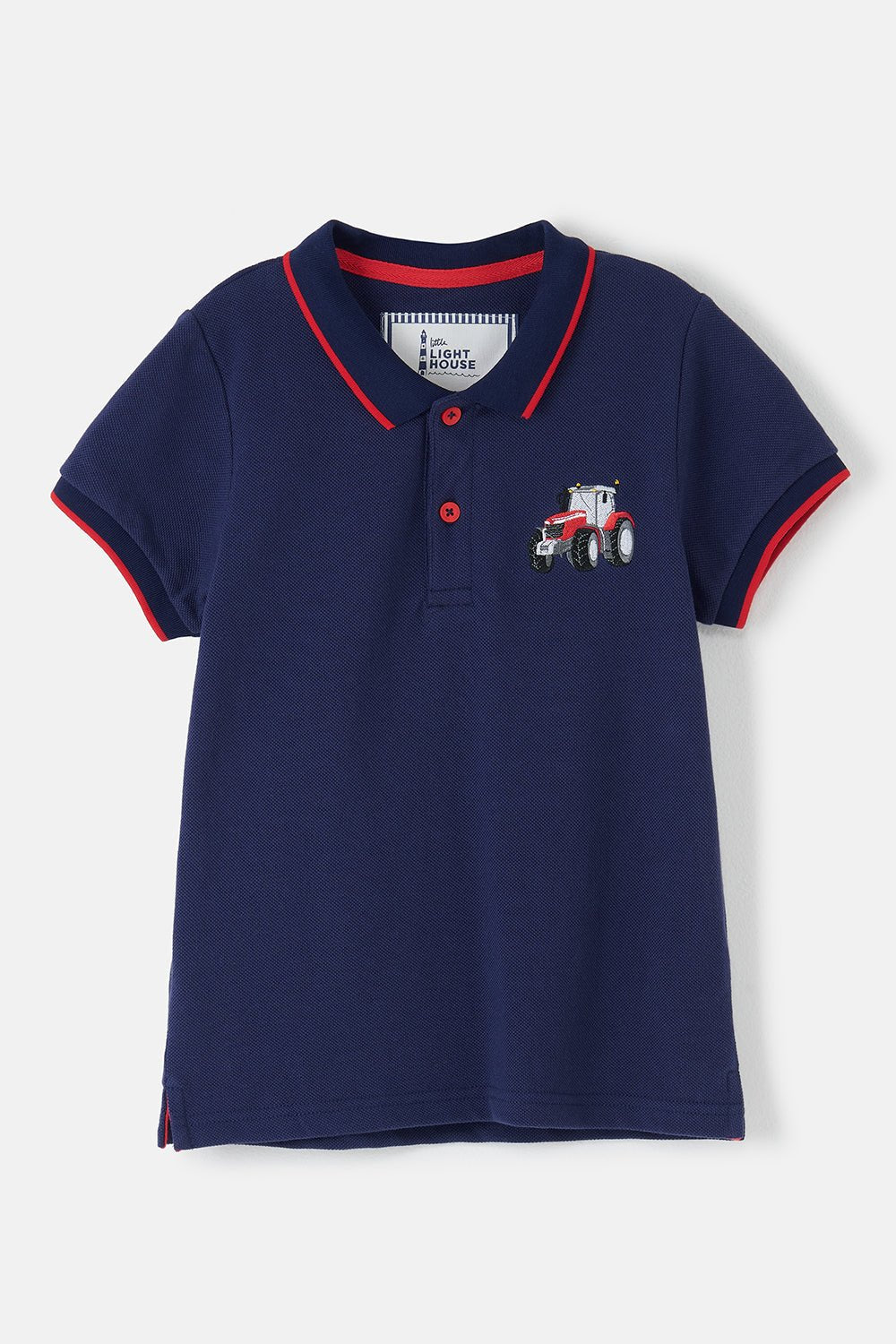 Pier Short Sleeve Polo Shirt - Red Tractor - Lighthouse