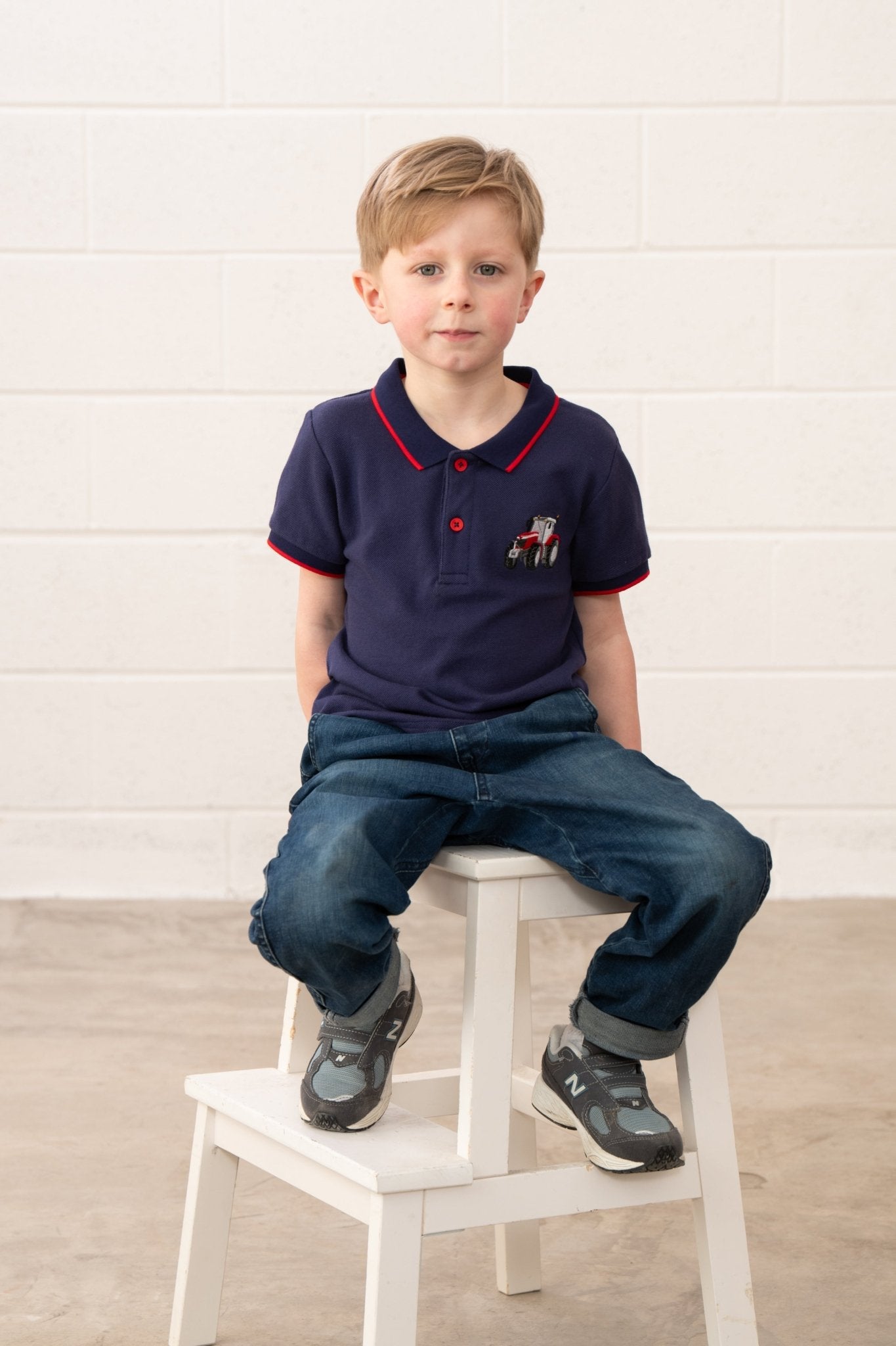 Pier Short Sleeve Polo Shirt - Red Tractor - Lighthouse