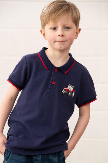 Pier Short Sleeve Polo Shirt - Red Tractor - Lighthouse