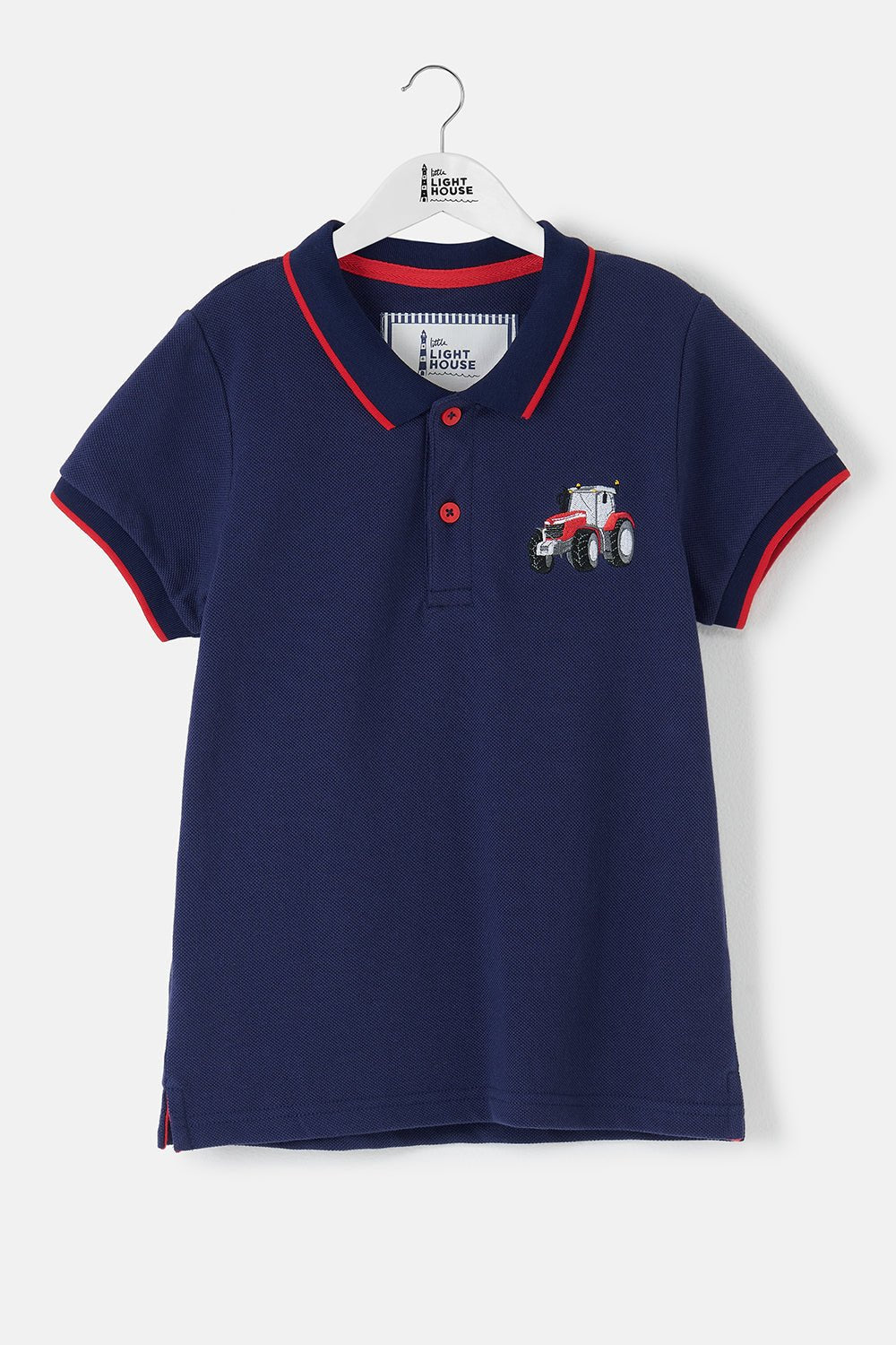 Pier Short Sleeve Polo Shirt - Red Tractor - Lighthouse