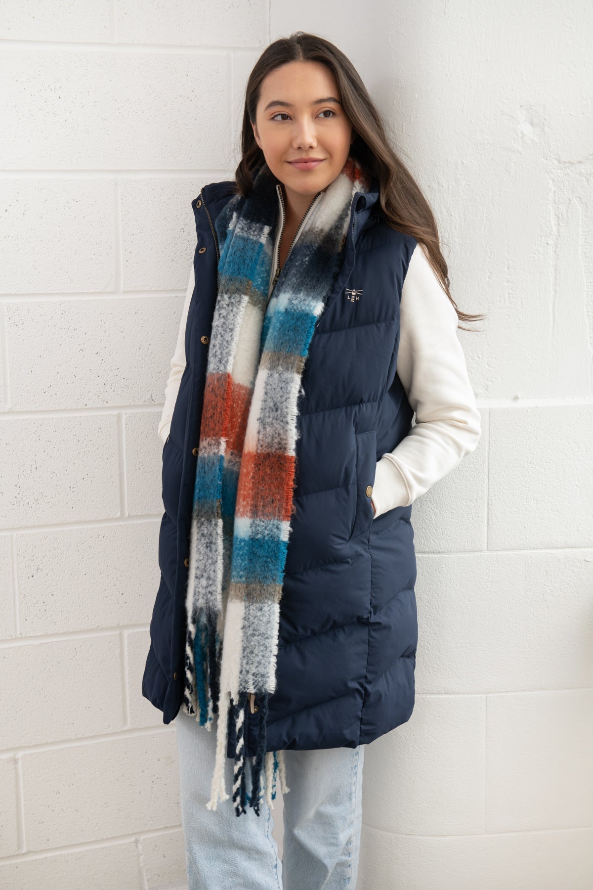 Savannah Long Gilet - Navy - Lighthouse