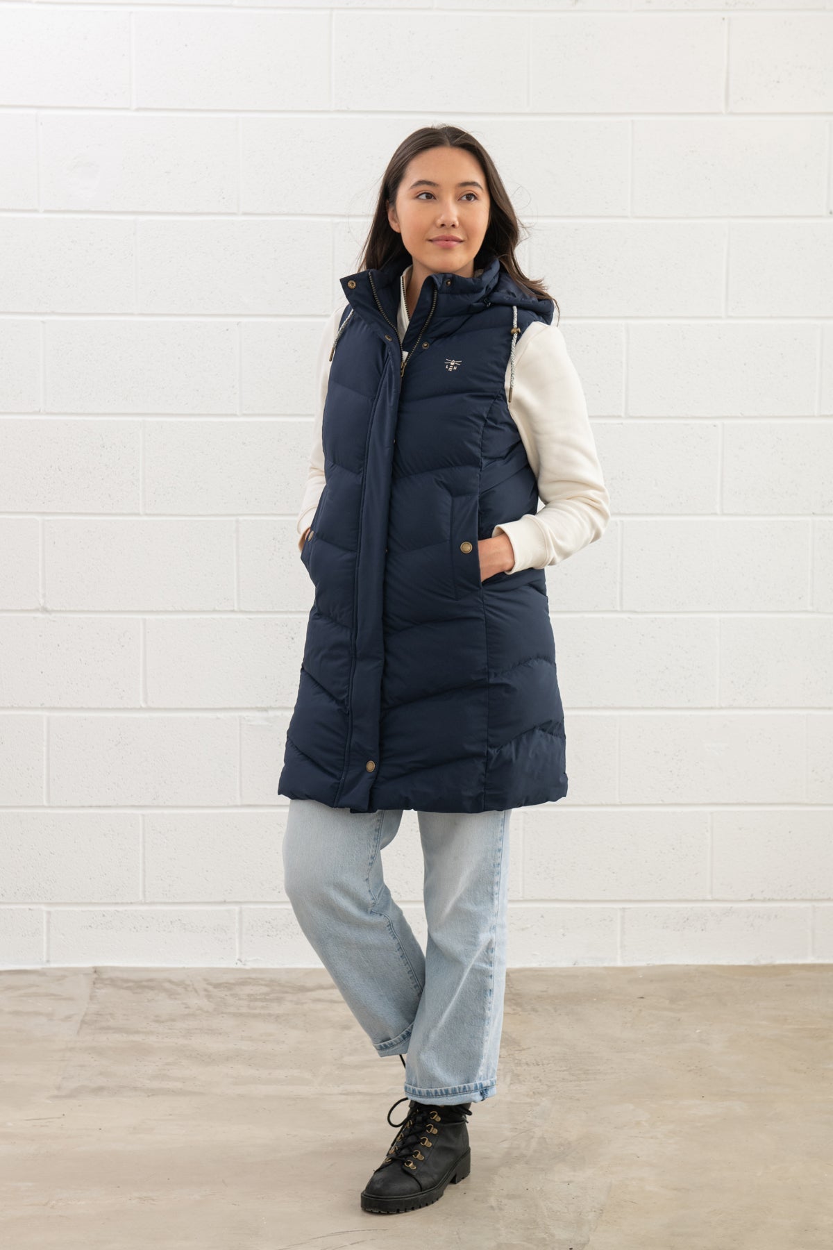 Savannah Long Gilet - Navy - Lighthouse