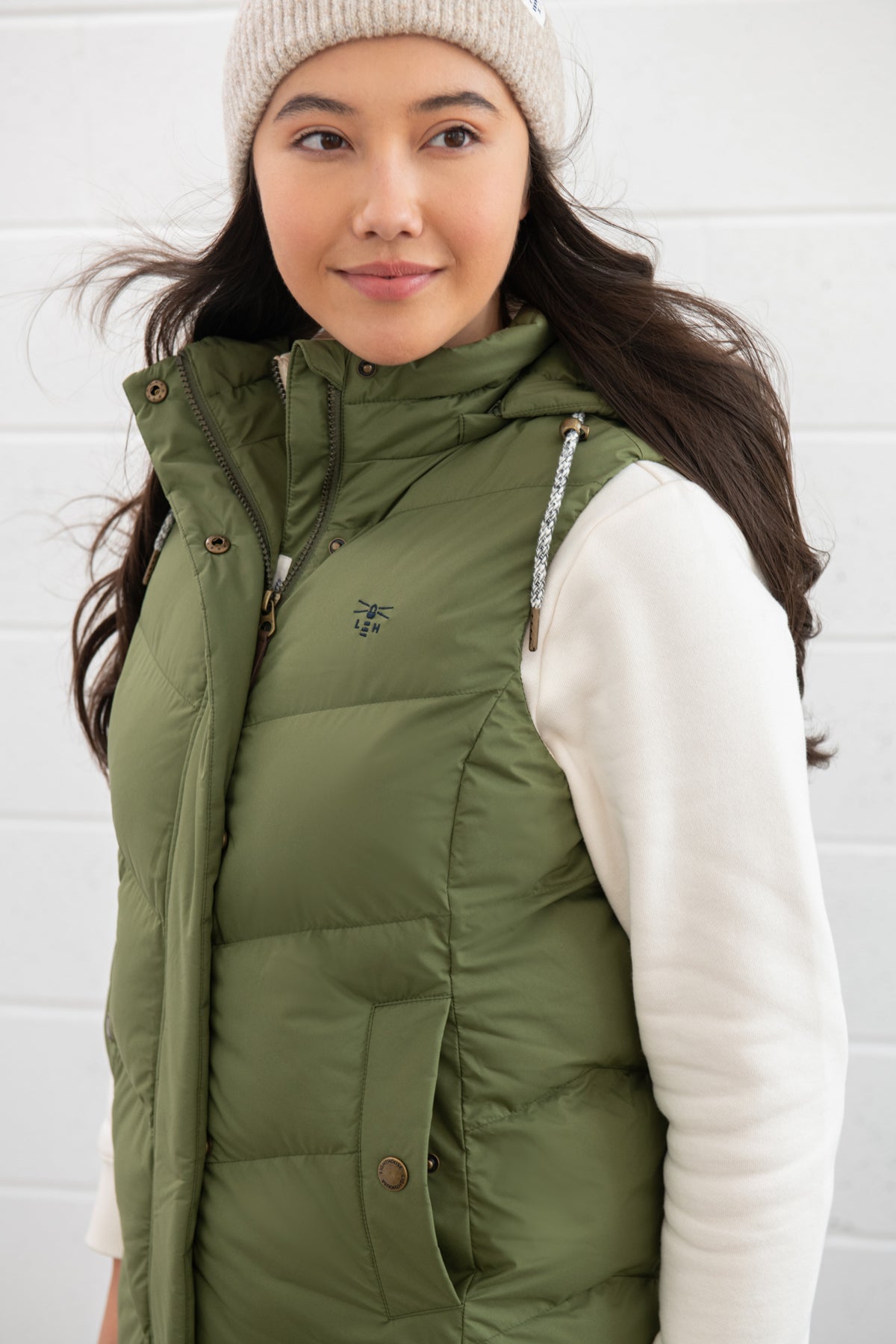 Savannah Long Gilet - Olive - Lighthouse