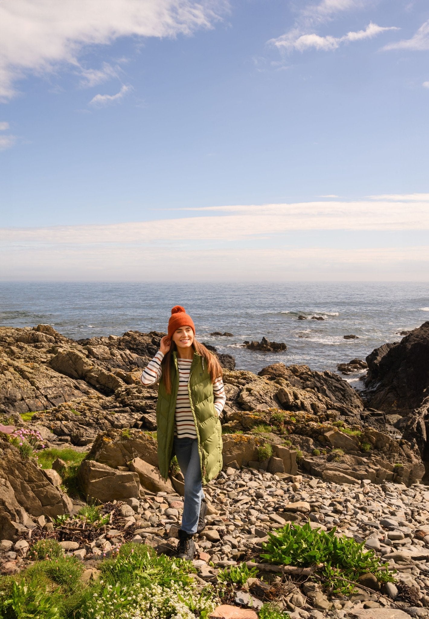 Savannah Long Gilet - Olive - Lighthouse