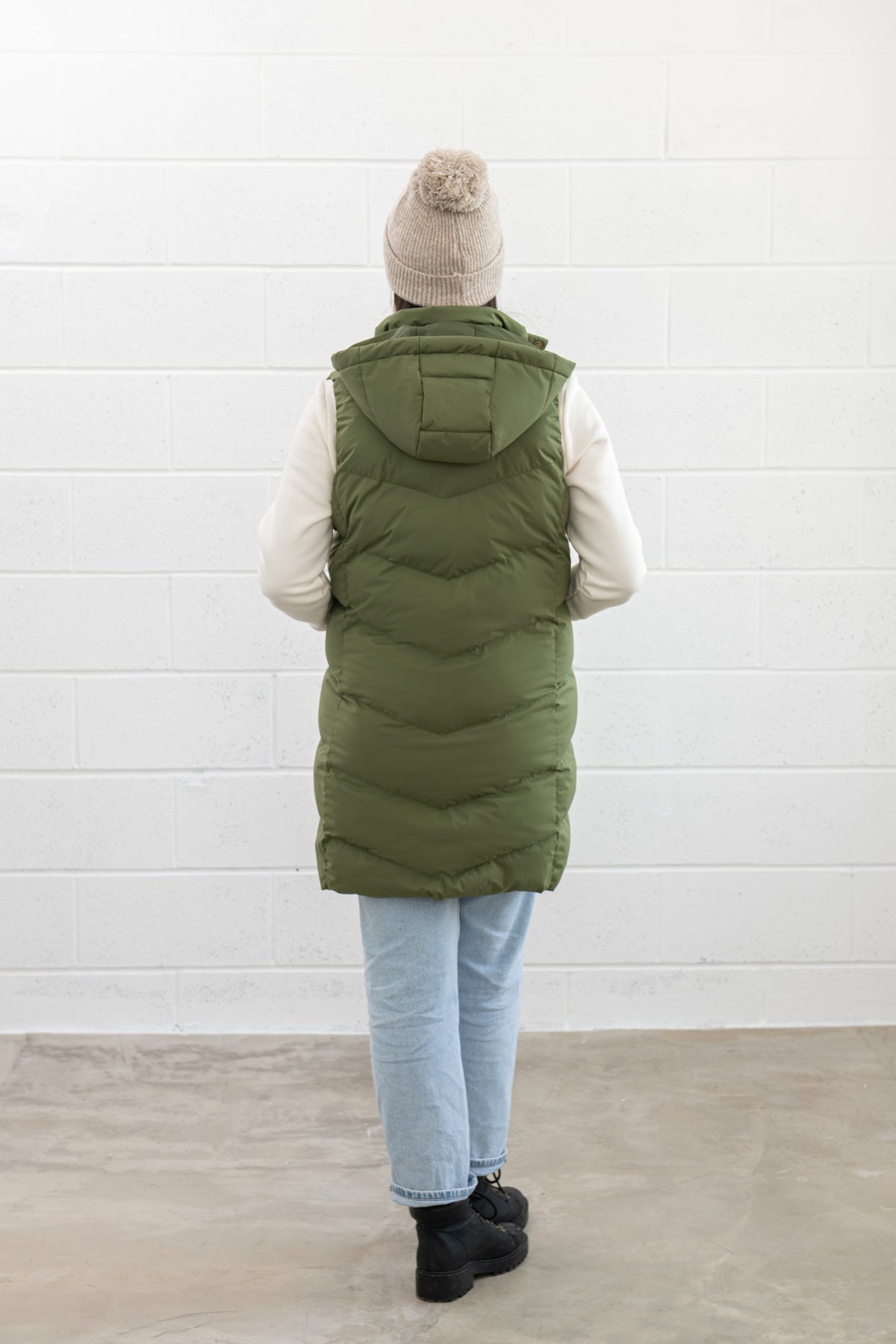 Savannah Long Gilet - Olive - Lighthouse