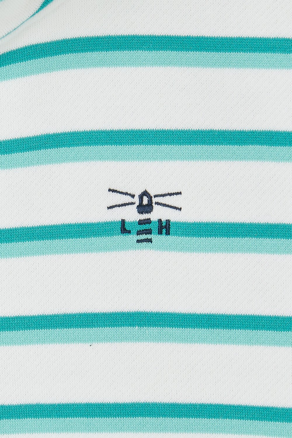 Shore Sweatshirt - Soft Teal Stripe - Lighthouse