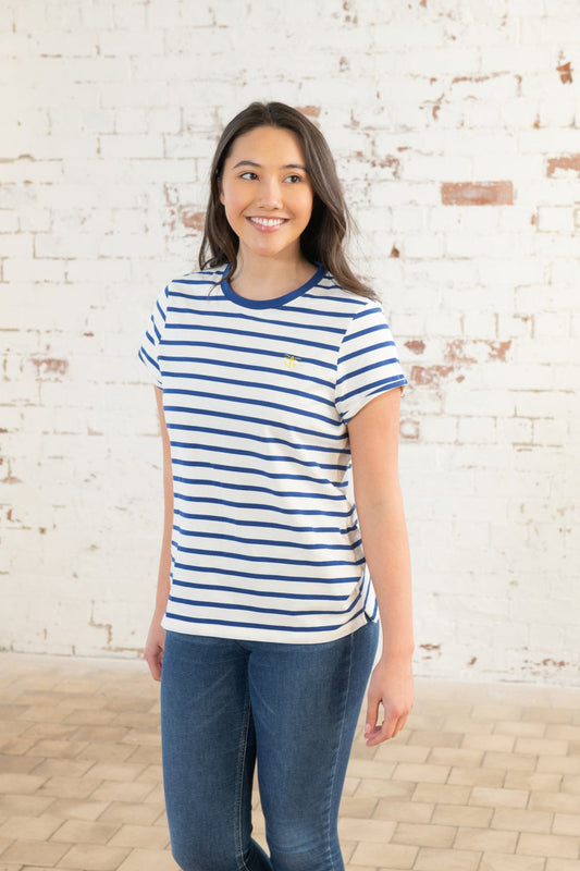 Causeway Tee - Indigo Stripe-Lighthouse