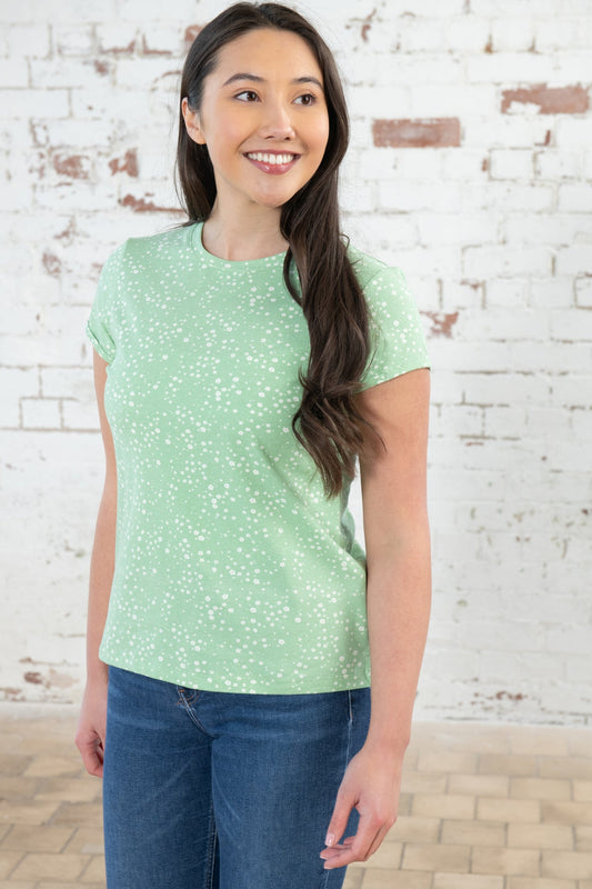 Causeway Tee - Soft Green Floral-Lighthouse