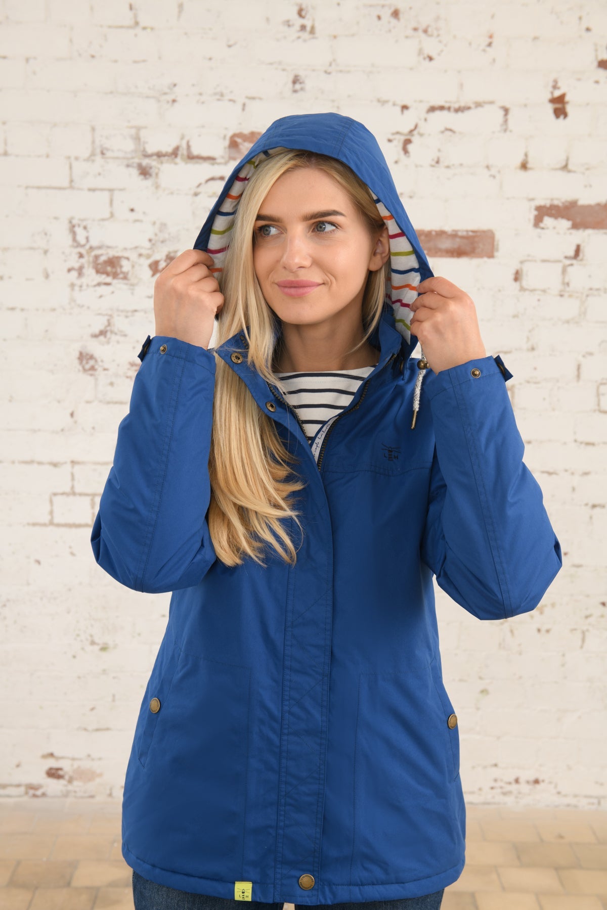 Womens blue hot sale rain jacket