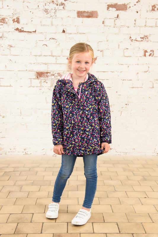 Freya Coat - Navy Floral-Lighthouse