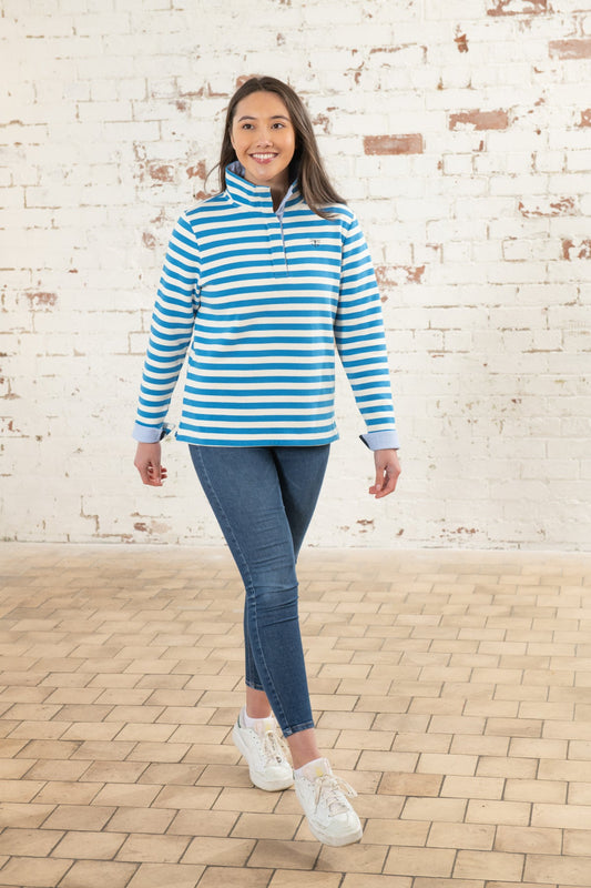 Haven Jersey - Azure Blue Stripe-Lighthouse