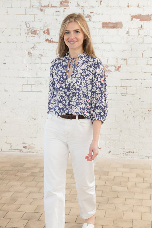 Lola Blouse - Indigo Daisy-Lighthouse