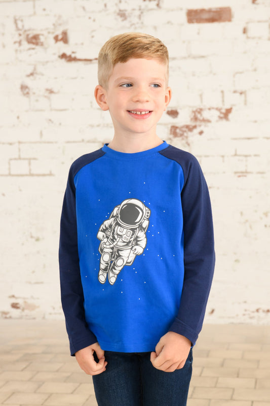 Mason Top - Spaceman Print-Lighthouse