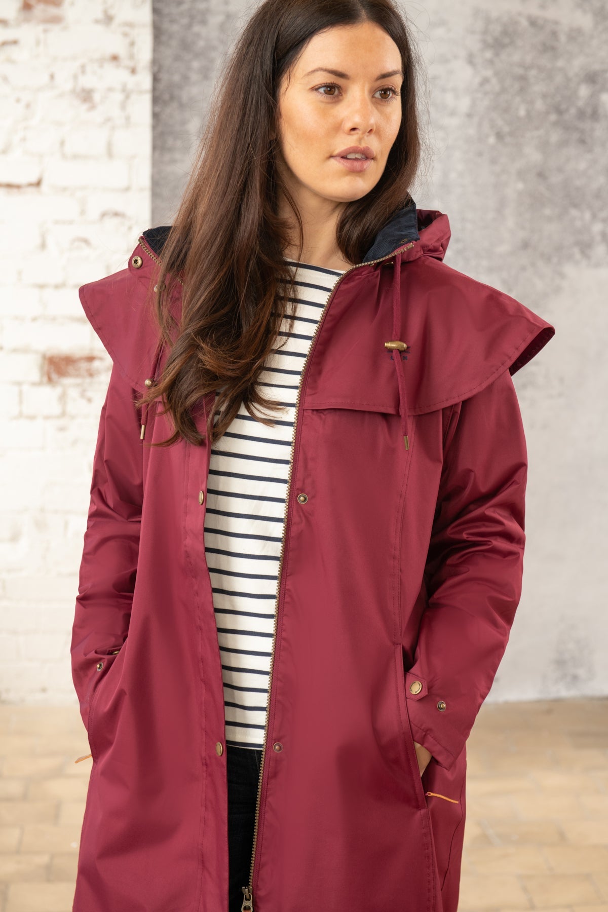 Outback Full Length Waterproof Raincoat - Berry-Lighthouse