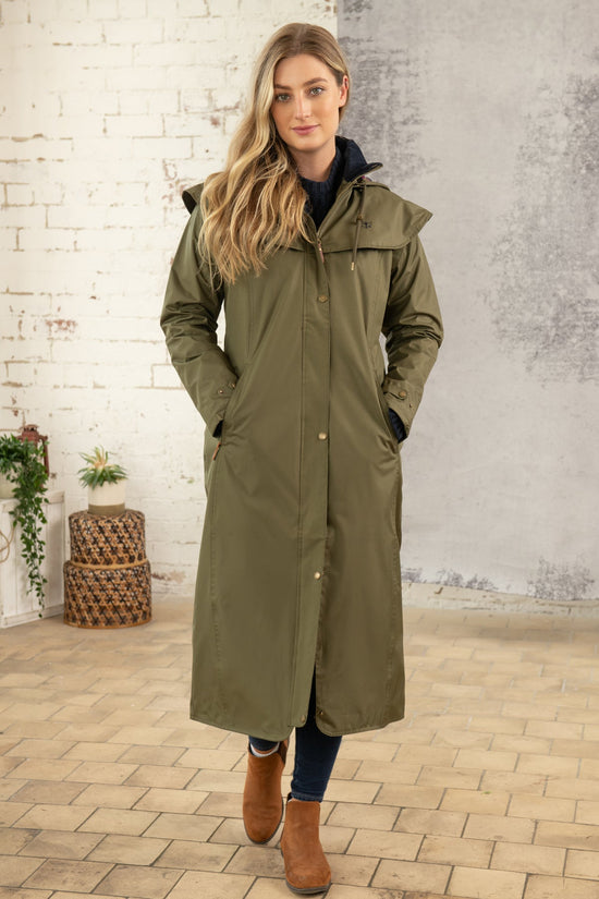 Outback Long Waterproof Coat - Fern - Women's Coats | Lighthouse