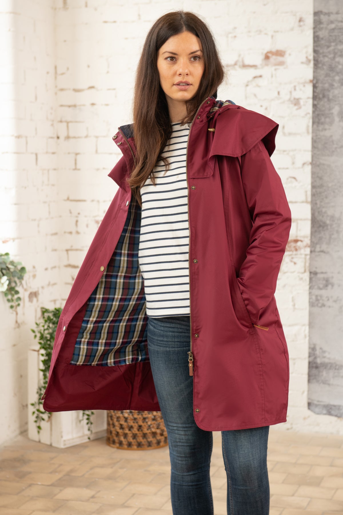 Outrider Raincoat. Women's 3/4 Length Waterproof Coat | Lighthouse