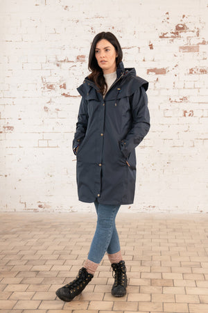 Outrider Women s Waterproof Raincoat Coat Navy Lighthouse