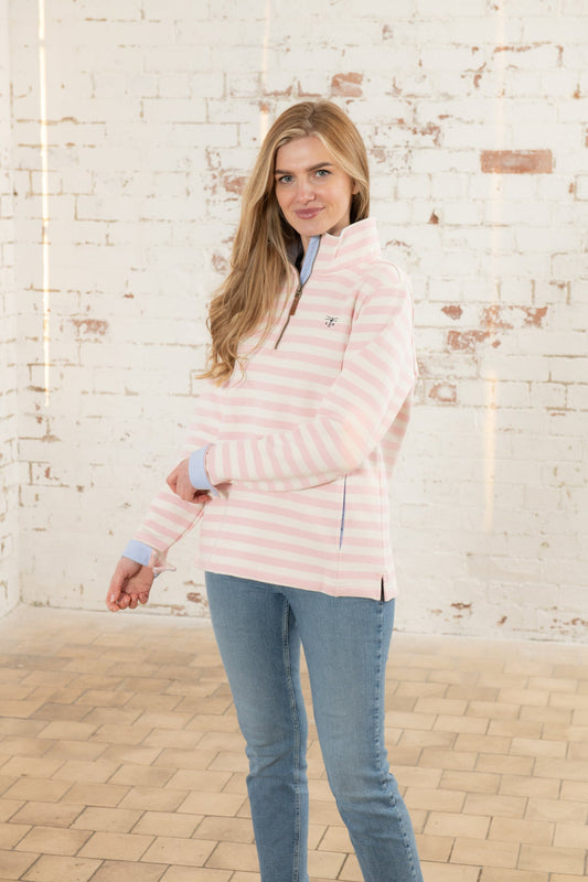 Shore Sweatshirt - Soft Pink Stripe-Lighthouse